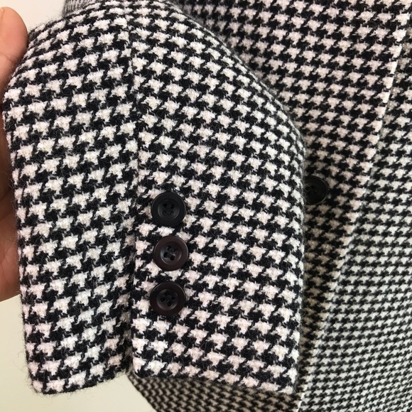 𝅺Vintage 90’s Talbots Women’s Houndstooth Wool Blazer Size 8 Classic - Picture 6 of 11